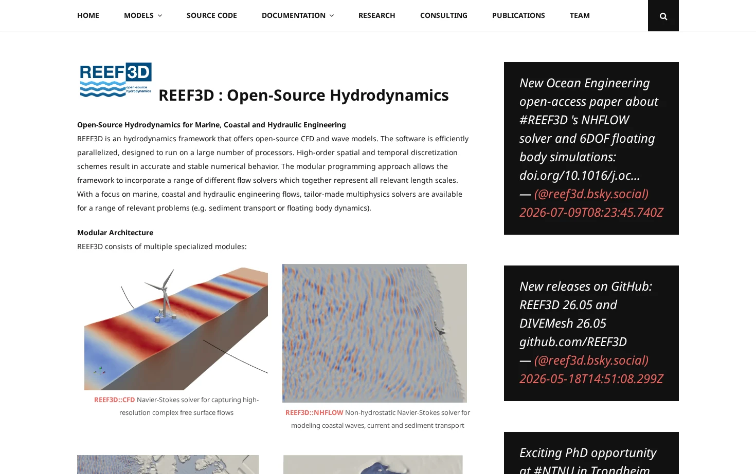 REEF3D 页面快照